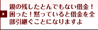 親の残したとんでもない借金！困った！黙っていると借金を全部引継ぐことになりますよ